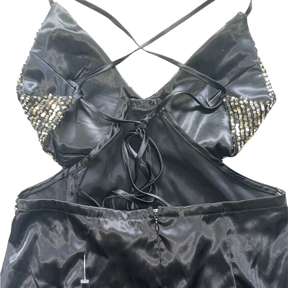 Dress butterfly Black and Gold Sequin y2k - Picture 8 of 14